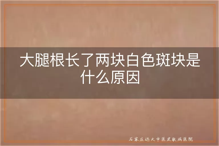 大腿根长了两块白色斑块是什么原因