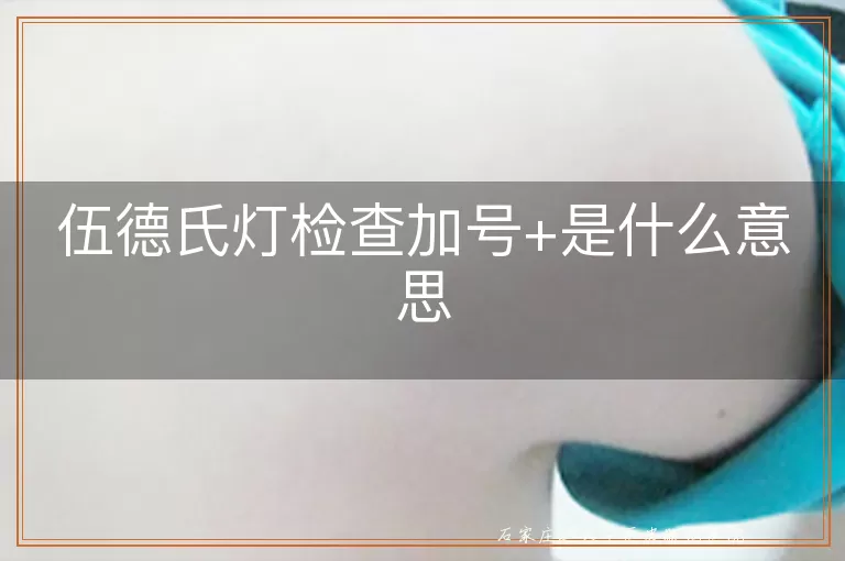 伍德氏灯检查加号+是什么意思