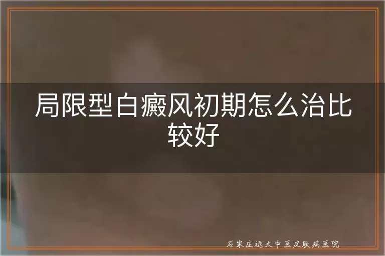 局限型白癜风初期怎么治比较好